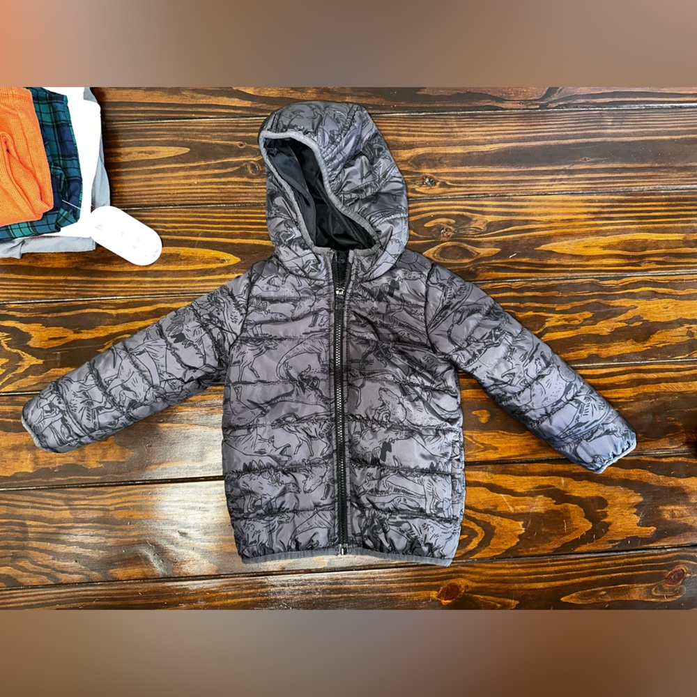 Kids Gray Hooded Jacket
